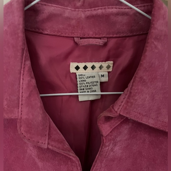 Barbie-core western pink genuine suede jacket - Picture 2 of 2